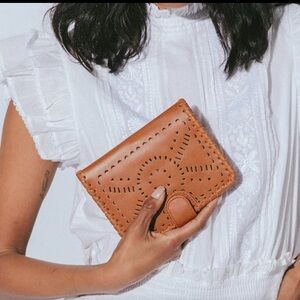Cleobella Tan Mexican Wallet, retail $148
